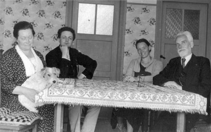 A family sitting around a table